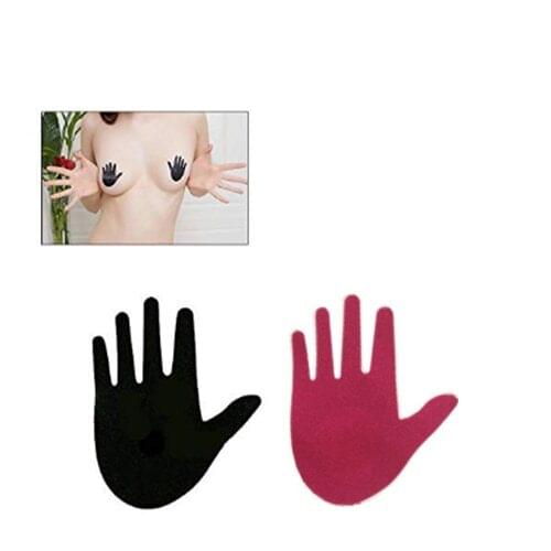 Candiway Sexy Palm Shape Disposable Self Adhesive Nipple Sticker Covers Breast Adult Games Flirting Toys For Women