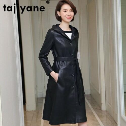 Spring Sheepskin Autumn Coat Real Genuine Leather Jacket Women Clothes 2021 Korean Vintage Long Trench Coat Women Tops ZT2320