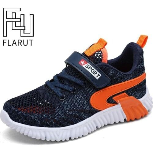 Kid Running Sneakers Summer Boys Sport Shoes Tenis Infantil Double Network Breathable Girls Chaussure Enfant Big Size 29-40 Blue