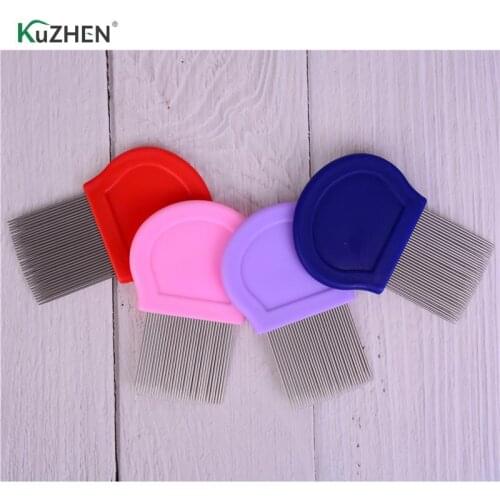 1pc Stainless Steel Hair Lice Comb Brushes Terminator Fine Egg Dust Nit Free Removal Random Color