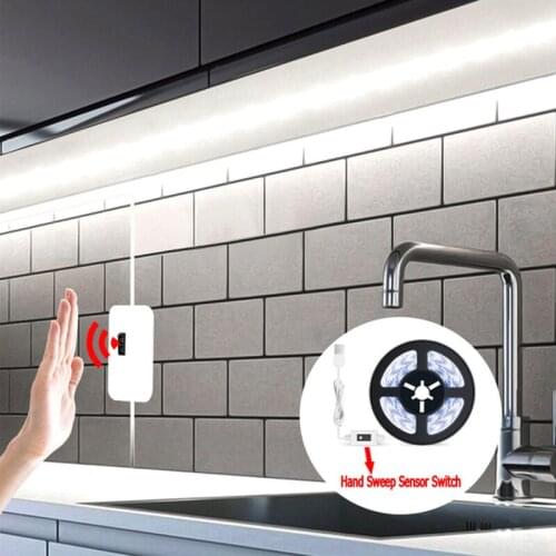 USB Hand Sweep Infrared Sensor Light with LED Hand Sweep Light Bar Waterproof Smart Infrared Sensor Home TV Kitchen Lighting