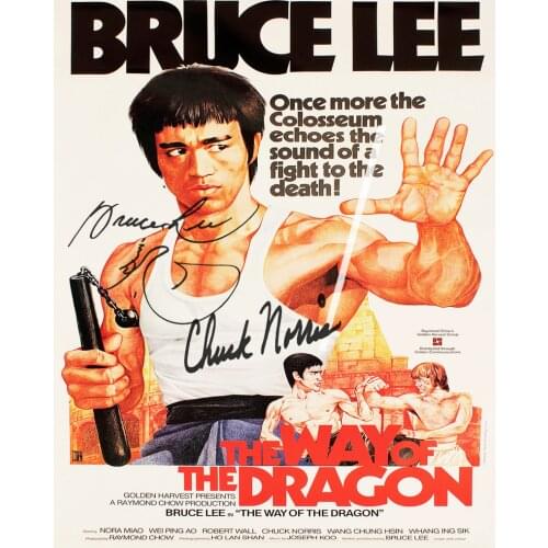 The Way of the Dragon Bruce Lee SIGNED PHOTO Art Film Print Silk Poster Home Wall Decor 24x36inch