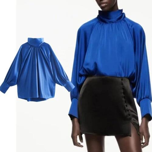 Klkxmyt Satin Blouses