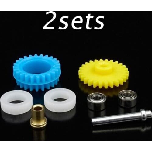 2 Sets 15432 Rear Driver Gear 15357 With 520 Bearings Set 3.5:1 Gears Pinion For S2/AR/VS Chassis Tamiya Mini 4WD Car Model