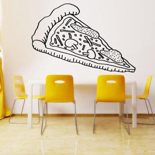 Kitchen Pizza Decal Restaurant Sticker Posters Vinyl Wall Decals Pegatina Quadro Parede Decor Mural Pizza Sticker