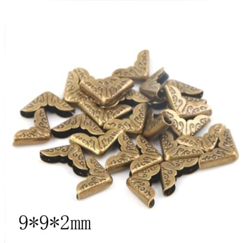 Metal Corners For Books Scrapbooking Photo Albums Menus Corner Protectors Metal Crafts DIY Ornament 9x9x2mm 100pcs