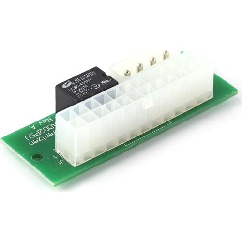 Multiple Power Supply Adapter ATX 24Pin to Molex 4Pin for BTC Miner Mining Rig Extender Card Dual PSU Adapter