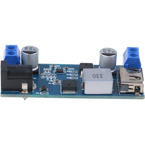 1PCS DC-DC 24V 12V to 5V 5A Step Down Power Supply Buck Converter Adjustable USB Step-down Charging Module