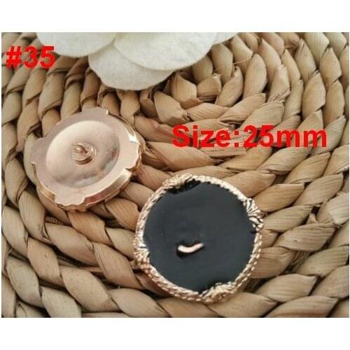 10 pieces New Fashion metal gold black jacket buttons Accessories Overcoat coat Sweater shirt Button 25mm Free shipping