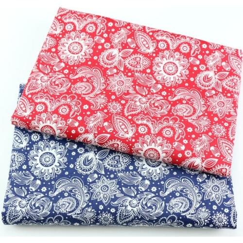 Retro flower Kids Twill Cotton Fabric,Patchwork Cloth for DIY Sewing Quilting Fat Quarters Material For Baby&Chil 50*160cm