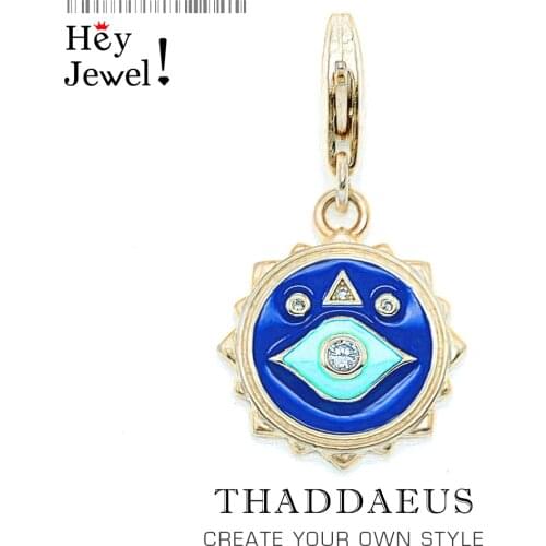 Charm Pendant Blue Nazar Eye 2021 Summer New European Jewelry 925 Sterling Silver Gift For Women Men fits Bijoux Bracelet