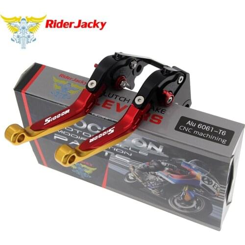 Germany Flag color For BMW S1000 R S1000R (w and w/o CC) 2015-2018 16 2017 Motorcycle CNC Folding Extendable Brake Clutch Levers