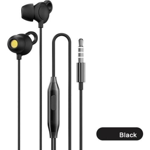 Sleeping Headphone In-Ear Noise Reduction Side-Wired Earphone Silicone Painless Earplugs 3.5MM For Iphone 7 6 6s Samsung S6 S7