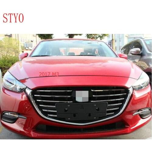 STYO Car ABS chrome Front grille trims for Mazdas 3 Axela M3 2014 2015 2016 2017 2018