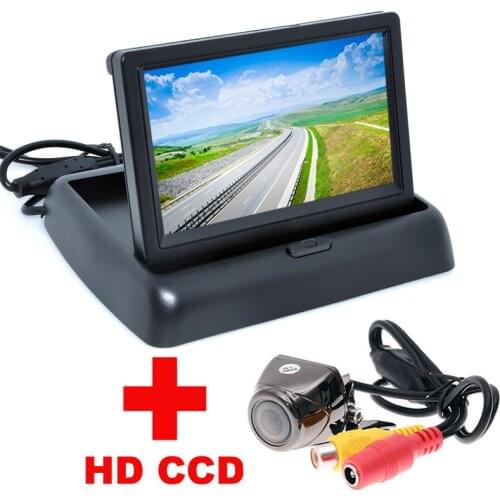 Univesal Car CCD Rear View Camera night With 3.5" Color LCD Car Video Monitor backup Camera Auto Parking Assistance
