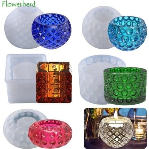 Wave Dot Clay Molds Flowerpot Silicone Mold DIY Epoxy Resin Molds Concrete Cement Plaster Mold Candle Cup Mould Storage Box