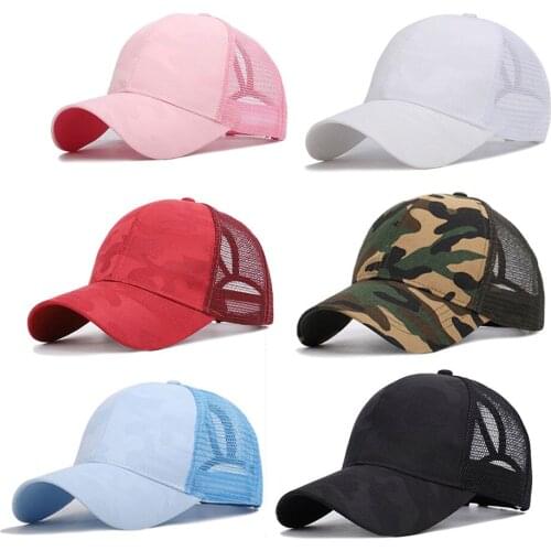 1PC Baseball Hat Sun Breathable High Horsetail Mesh Baseball Cap Outdoor Sunscreen Running Cycling Caps Cycling Equipment