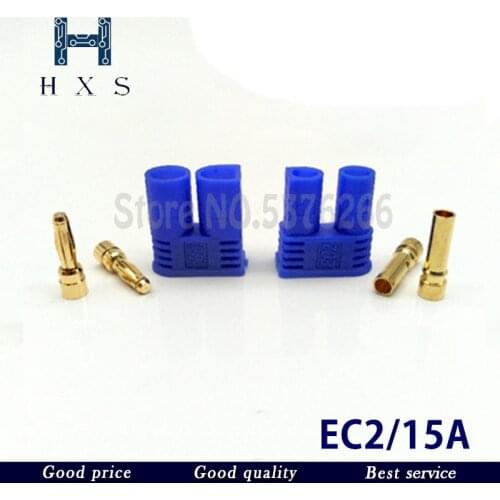 1PCS EC2 Male Female Type Battery Connector Golden Battery Connector Bullet Plug For RC Accessories Multiple choices