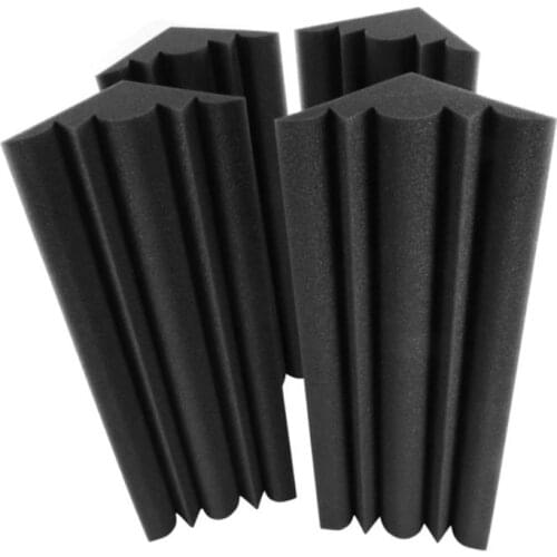 4 Pcs Acoustic Panels Studio Acoustic Soundproof Foam,Sound Treatment Bass Trap Corner,for Studios or Theater,12X12X48cm