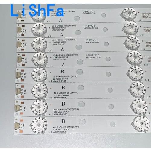 4A+4B/LOT LED Backlight strip 5 Lamp For PHILIPS 50" TV D50-F2000 JS-D-JP5020-A51EC JS-D-JP5020-B51EC E50F2000 MCPCB