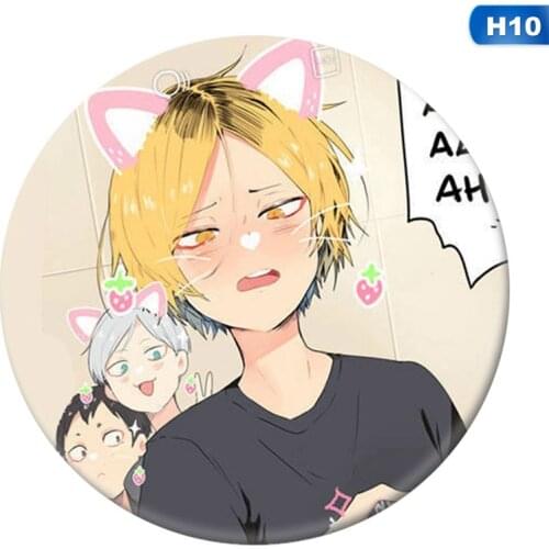 Anime High Kyuu!! enamel pin Volleyball Boy Cos Tsukishima Firefly Sun Xiang XCosplay Bedge Cartoon Bags Badge Button Brooch
