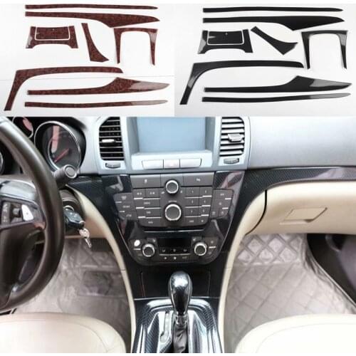 Car sticker ABS carbon fiber grain or wooden Dashboard decoration trim for 2009-2013 OPEL INSIGNIA G09 car accessories