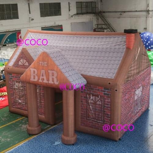 Free air ship to door,6x4.5m new design portable inflatable tavern tent,Inflatable house Building,inflatable Irish pub for party