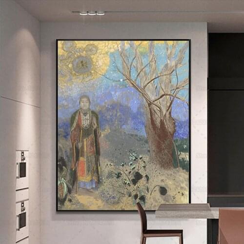 Odilon RedonThe Buddha 1904 Canvas Painting Buddhist Art Print Buddha Wall Art Home Decoration