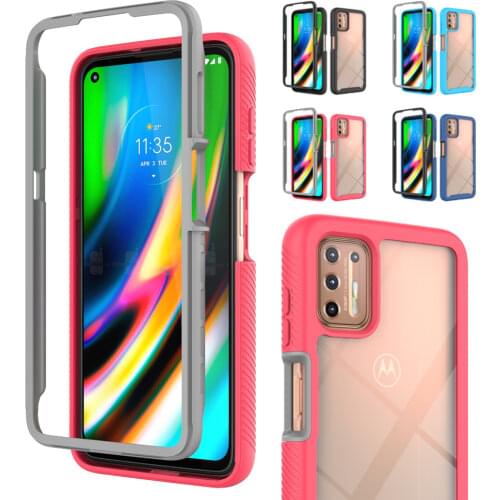 For Moto G9 Play E7 Plus G9 Plus Case G8 Power Lite 360 Full Protection Back Clear TPU Phone Case for Motorola G30 G10 Moto G60