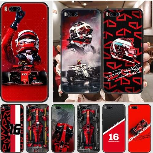 Charles Leclerc 16 F1 Phone case For Xiaomi Mi Max Note 3 A2 A3 8 9 9T 10 Lite Pro Ultra black silicone cover pretty hoesjes tpu