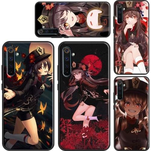 Genshin Impact Hutao Case For OPPO Realme 8 Pro 6 7 Q3 Pro C3 C11 C15 C21 GT OnePlus 8 Pro 9 Pro 7T 8T 9R Cover
