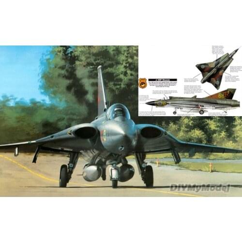 DIYMyModeI Saab J-35 Draken dragon, Sweden DIY Handcraft Paper Model KIT Handmade Toy Puzzles Gift Movie props