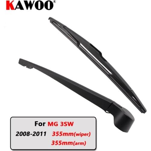 KAWOO Car Rear Wiper Blades Back Window Wipers Arm For MG 3SW Hatchback (2008-2011) 355mm Auto Windscreen Blade Styling