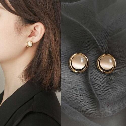 Elegant and Exquisite Opal Clip Earrings for Woman 2021 New Classic Non Pierced Ear Clips Jewelry Luxury Party Girls Earring