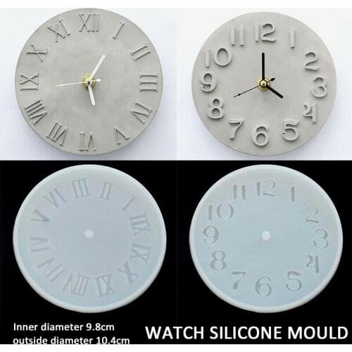 Clock Making Moulds Cement Concrete Silicone Molds Handmade DIY Crafts Clocks Making Clay Plaster Moulds For Home Supplies