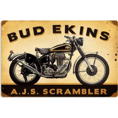 Losea Bud Ekins Metal Tin Sign Wall Art Decor for Living Room Vintage Art Coffee Bar Signs Home Decor Gifts Decoration