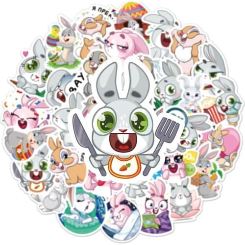 10/50Pcs Byunnie Boo cute Rabbit Kawaii Stickers Laptop Guitar Luggage Skateboard Waterproof Graffiti Sticker Decals Kid Toy