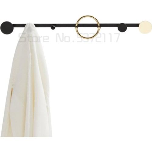 Wall mounted non perforated clothes rack brass hanging clothes wall hook storage hook towel rack Pendant