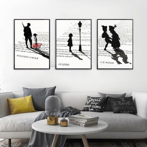 Nordic Abstract Wall Art Poster Prints Black White Shadow On the Book Canvas Painting Modern Minimalist Living Room Home Decor