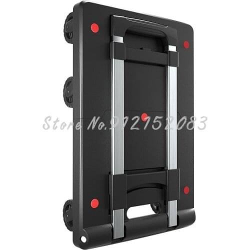 Small Cart Pull Cargo Handling Flatbed Folding Light Portable Household Shopping Grocery Shopping Trolley Luggage Trolley Traile