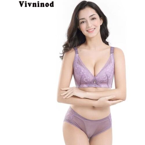 2019 New Lace Sexy Bra Set for Women Bralette Womens Underwear Set Push Up Thin Bra & Brief Set Without Sponge Female BCD Cup