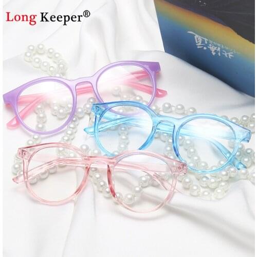 Blue Light Blocking Glasses Kids Children Round Optical Frame Eyeware Boy Girls Anti Blue Light Computer Transparent Eyeglasses