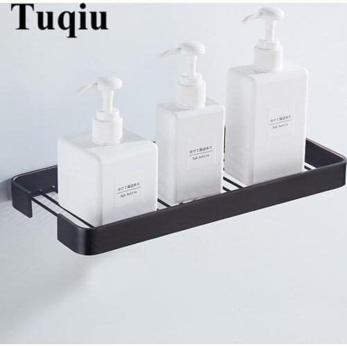 Bathroom Shelf Black Corner Shelf Cosmetic Shelves Brass Shower Rack Square Bathroom Accessories Storage Organizer Rack Holder