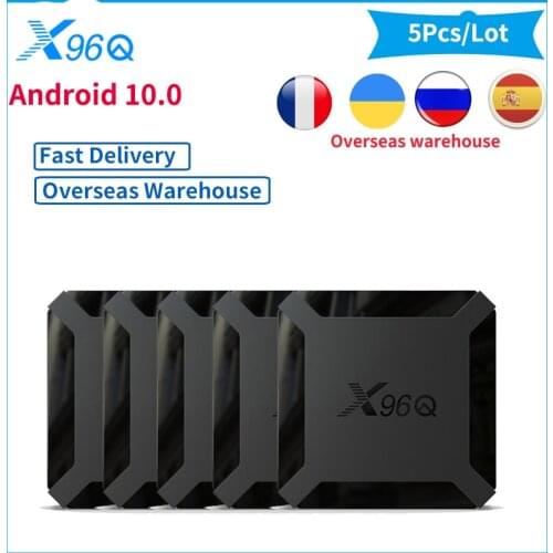 5pcs X96Q Android 10 TV Box Allwinner H313 Quad Core 2.4G WiFi Google Play Youtube 1080p 4K Media Player Smart TV Set top Box