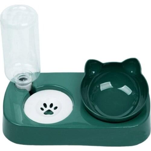 Durable Pet Cat Bowl Automatic Feeder Dog Food Bowl Water Dispenser Double Bowl Drinking Water Bottle Pet Supplies