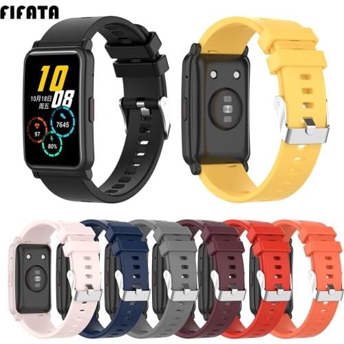 FIFATA 20MM Colorful Soft Silicone Sport Strap For Huawei Honor ES/Xiaomi Huami Amazfit GTS/Bip/Bip U/Garmin Venu Watch Strap