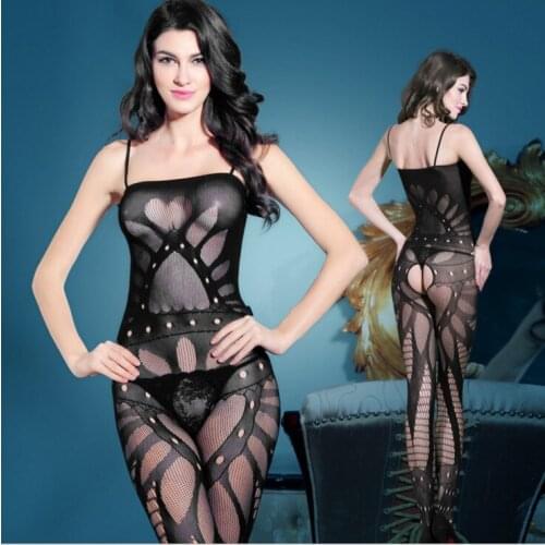 Sex lingerie suit Open crotch pajamas fishnet lace body suit, seamless underwear lace body stocking,women stripper clothes 8814