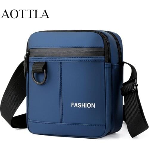 AOTTLA Shoulder Bag Male 2021 New Casual Men Messenger Bag Multi-Function Men Cross Body Bag Brand Business Office Work Men Bag