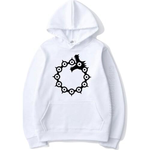 Seven Deadly Sins Print Hoodies Men Women Hooded Tops Streetwear Nanatsu No Taizai Dragons Sin Of Wrath Hoodie Pullover