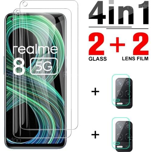 4 In 1 Full Cover Tempered Glass For OPPO Realme 8 5G Camera Lens Protective Glas For GT Neo Pro Narzo 30 30A V13 C21 C11 2021
